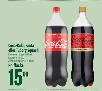 Min Købmand Coca-cola, fanta eller tuborg squash tilbud