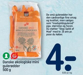 REMA 1000 Danske økologiske mini gulerødder tilbud