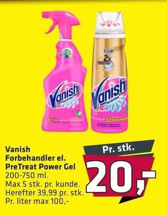 Fleggaard Vanish forbehandler el. pretreat power gel tilbud