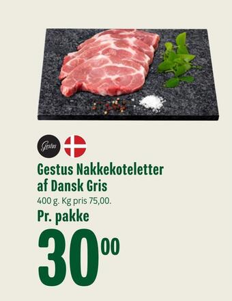 Gestus nakkekoteletter af dansk gris