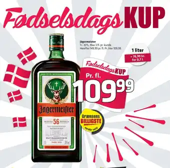 Fleggaard Jägermeister bitter tilbud