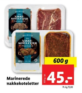Lidl Marinerede Nakkekoteletter tilbud