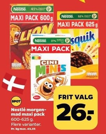Nestlé morgenmad maxi pack