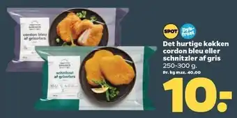 Netto Det hurtige køkken cordon bleu eller schnitzler af gris tilbud