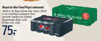 Føtex Royal øl eller faxe/pepsi sodavand tilbud