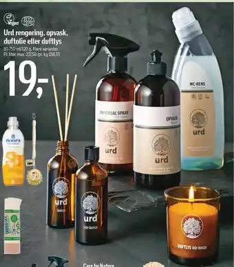 Føtex Urd rengøring, opvask, duftolie og duftlys tilbud
