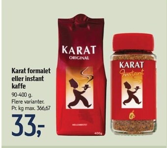 Føtex Karat formalet eller instant kaffe tilbud