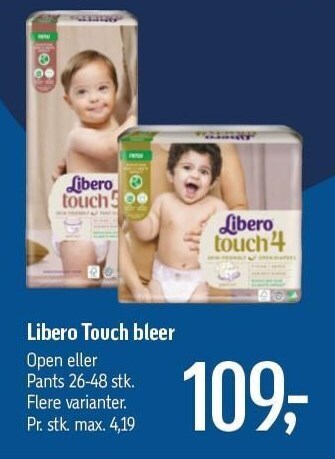Føtex Libero touch bleer tilbud