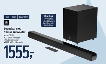 Føtex Soundbar med trådløs subwoofer tilbud
