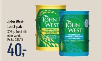 Føtex John west tun 3-pak tilbud