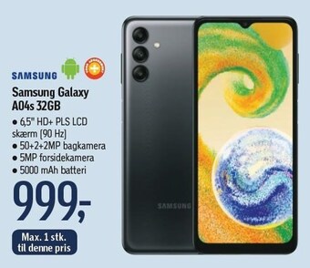 Føtex Samsung galaxy a04s 32gb tilbud