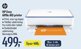 Føtex Hp envy 6010e aio printer tilbud