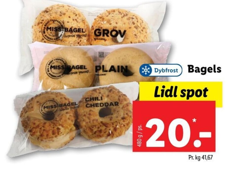 Bagels tilbud hos Lidl
