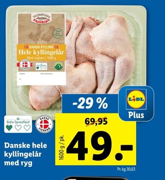 Danske Hele Kyllingelår Med Ryg