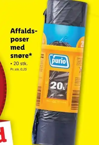 Purio Affaldsposer Med Snøre