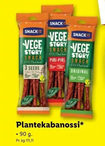 Lidl Snack It Plantekabanossi tilbud