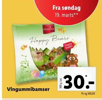 Lidl Favorina Vingummibanser tilbud