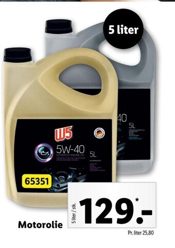 Lidl W5 Motorolie tilbud