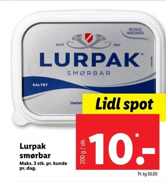 Lidl Lurpak Smørbar tilbud