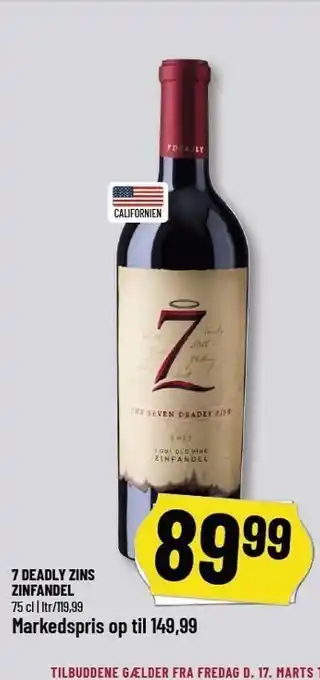 7 deadly zins zinfandel