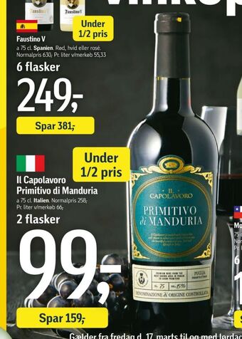 Føtex Ukendt italiensk rødvin tilbud