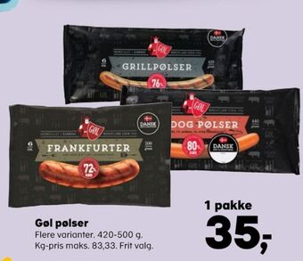 Kvickly Gøl grillpølser tilbud