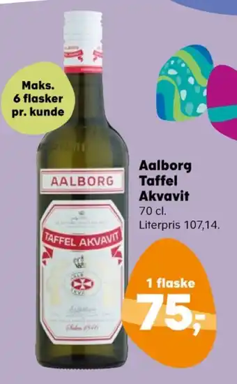 Kvickly Taffel akvavit snaps tilbud