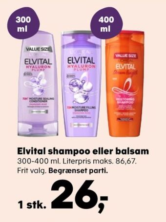 Kvickly Elvital shampoo tilbud