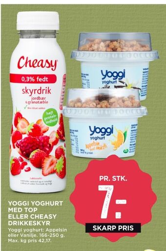 MENY Yoggi yoghurt appelsin med müsli top tilbud