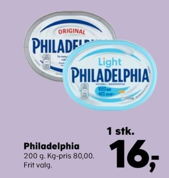 SuperBrugsen Philadelphia flødeost light tilbud