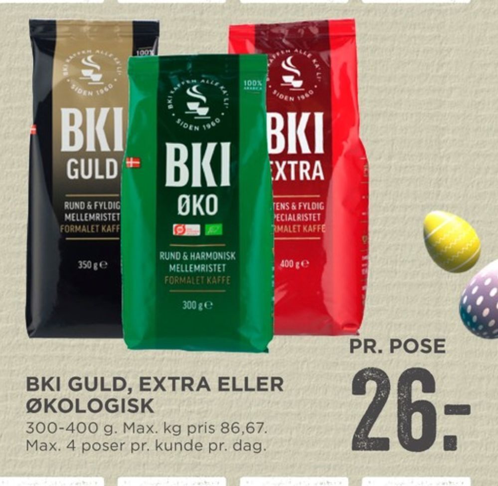 Bki kaffe formalet tilbud hos MENY