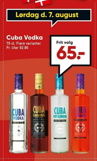 Bilka Cuba Vodka tilbud