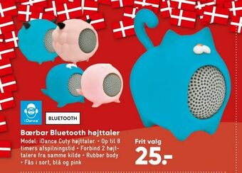 Bilka Bærbar Bluetooth højttaler tilbud