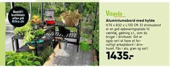Bilka Aluminiumsbord med hylde tilbud