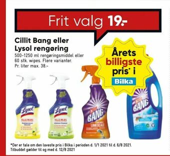 Cillit Bang eller Lysol rengøring