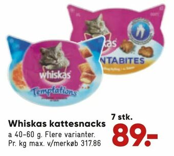 Bilka Whiskas kattesnacks tilbud