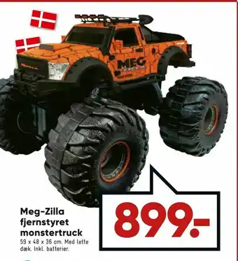 Bilka Meg-Zilla fjernstyret monstertruck tilbud