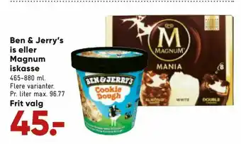 Bilka Ben & Jerry's is eller Magnum iskasse tilbud