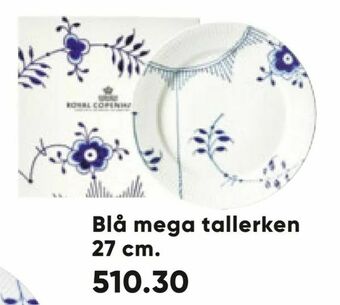 Bilka Blå mega tallerken 27 cm tilbud