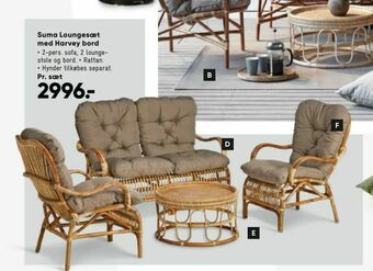 Bilka Suma Loungesæt med Harvey bord tilbud