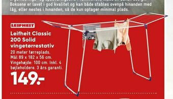 Bilka Leifheit Classic 200 Solid vingetørrestativ tilbud