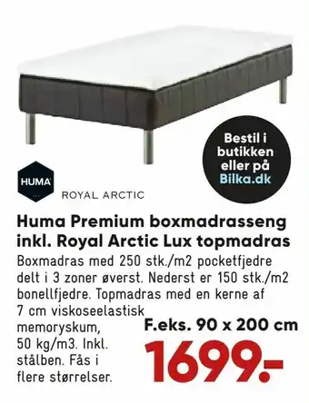 Huma Premium boxmadrasseng inkl. Royal Arctic Lux topmadras