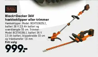 Black+Decker 36V hækkeklipper eller trimmer
