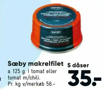 Bilka Sæby makrelfilet tilbud