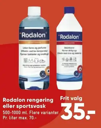 Bilka Rodalon rengøring Frit valg eller sportsvask tilbud