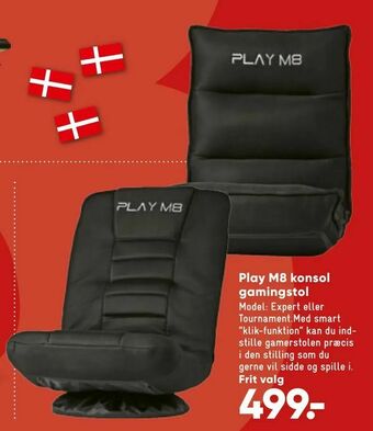 Bilka Play M8 konsol gamingstol tilbud