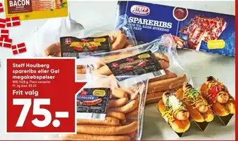 Bilka Steff Houlberg spareribs eller Gøl megakøbspølser tilbud
