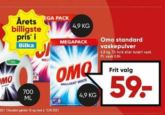 Bilka Omo standard vaskepulver tilbud