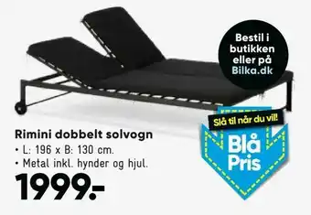 Bilka Rimini dobbelt solvogn tilbud