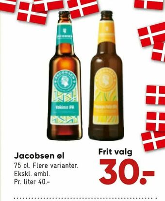 Bilka Jacobsen øl tilbud